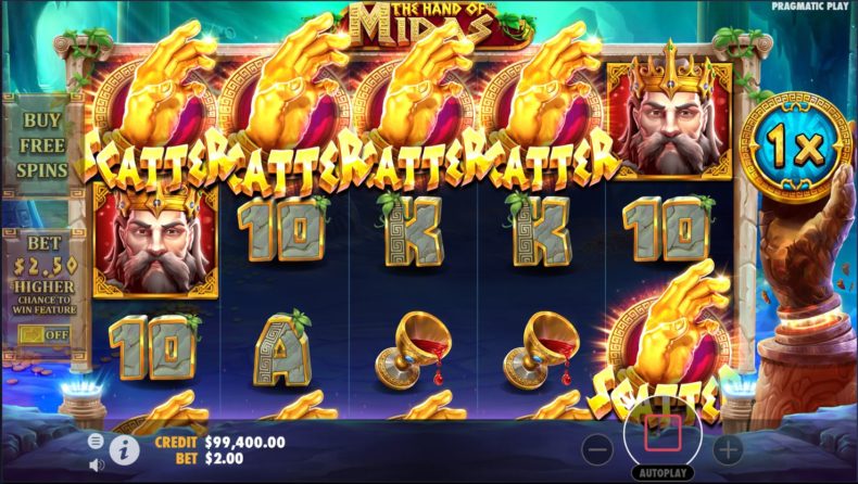 бонус в слоте король мидас